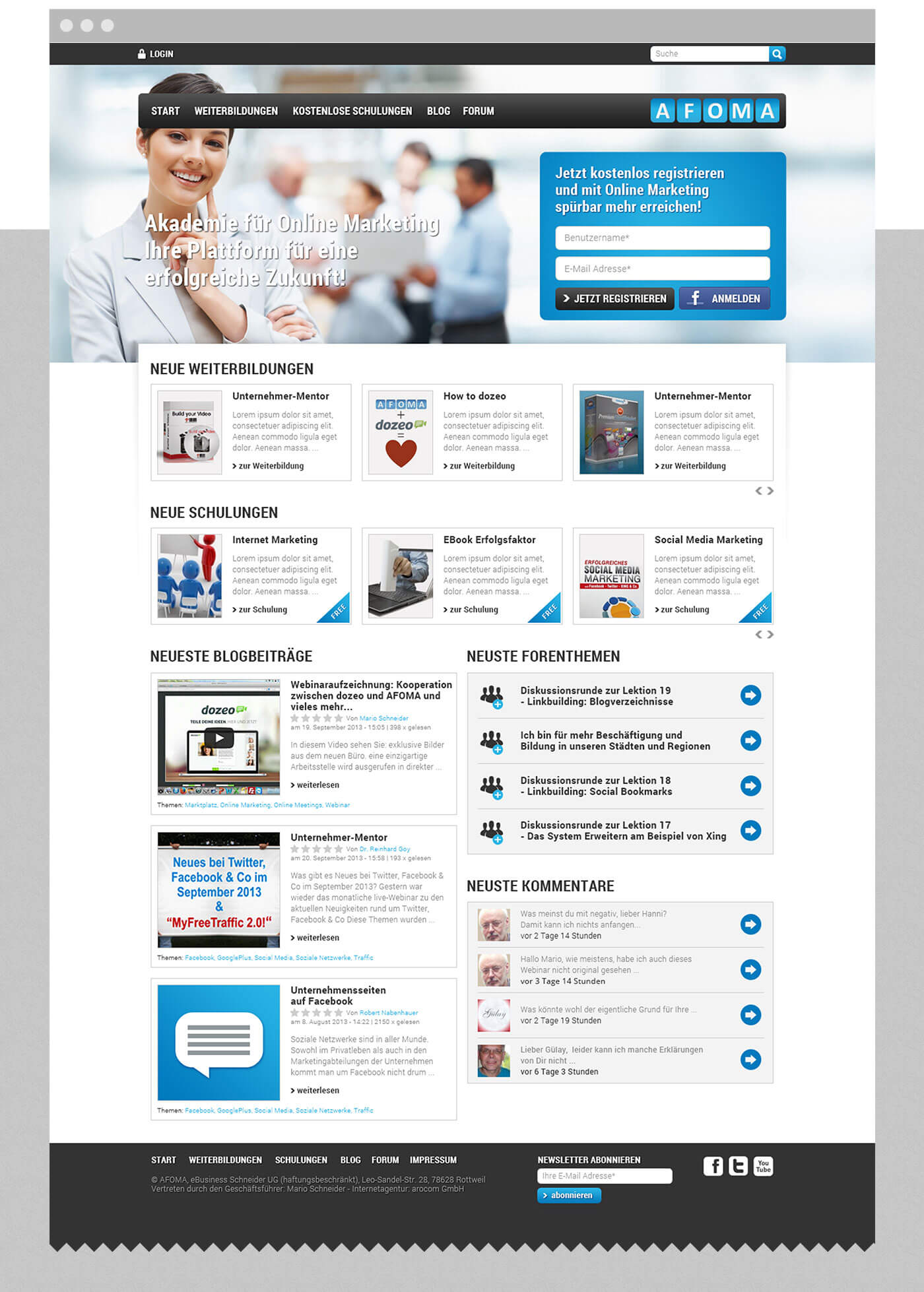 webdesign stuttgart - dt media group - afoma