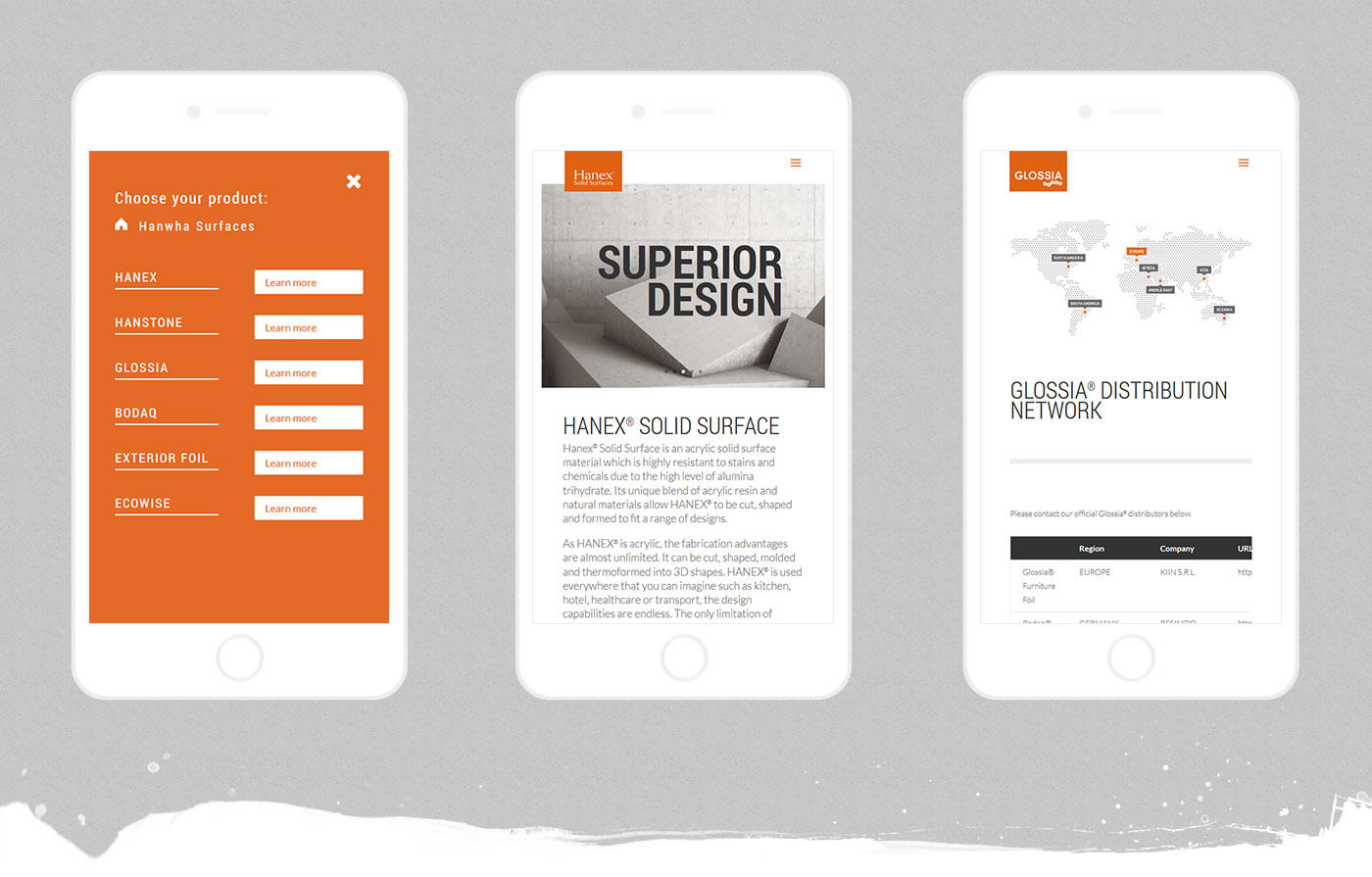 webdesign stuttgart - dt media group - hanwha surfaces